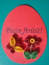 Easter quilling handmade greeting card